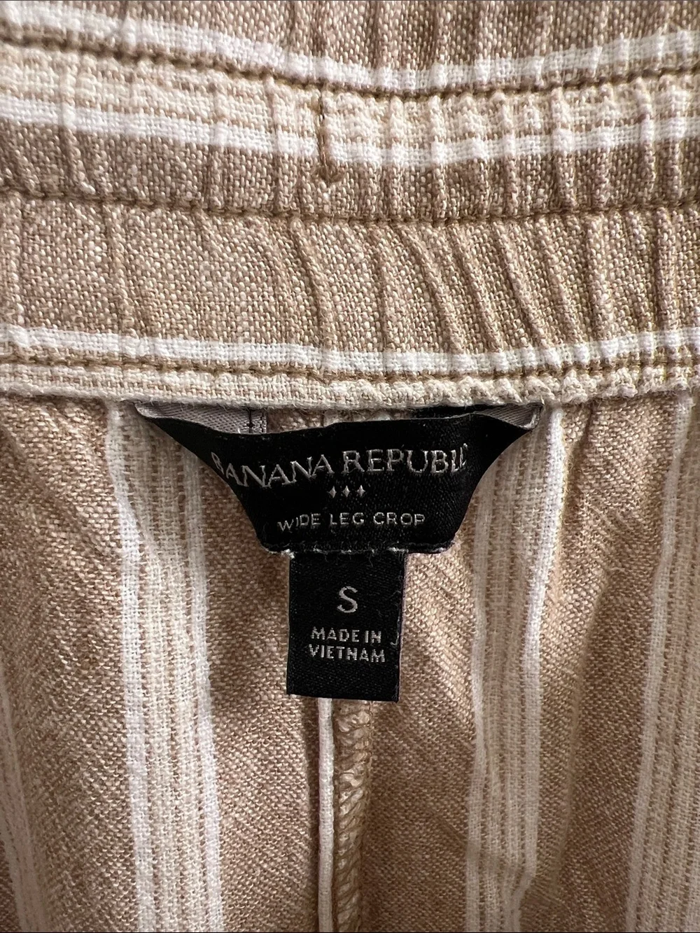 Banana Republic linen wide leg crop